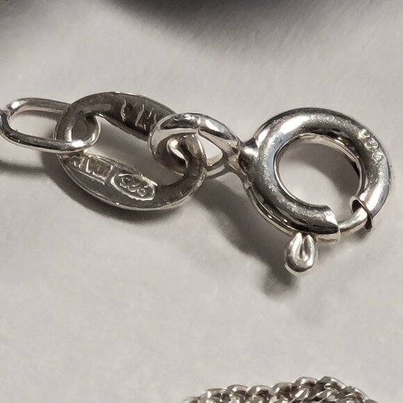 18 inch 925 Sterling Silver Italy Necklace, 925 Sterling Silver Chain - Picture 8 of 15